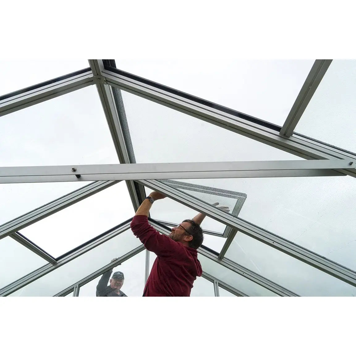 Hoklartherm | 11.5 ft wide 10.5 ft tall Livingten Double-Pane Insulated Glass Greenhouse Kit With 22mm ISO Safety Glass Glazing, three sizes
