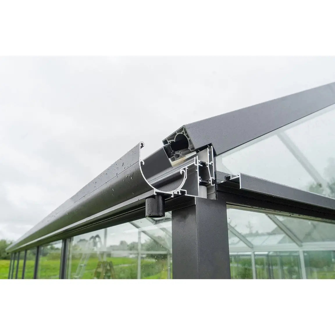 Hoklartherm | 11.5 ft wide 10.5 ft tall Livingten Double-Pane Insulated Glass Greenhouse Kit With 22mm ISO Safety Glass Glazing, three sizes