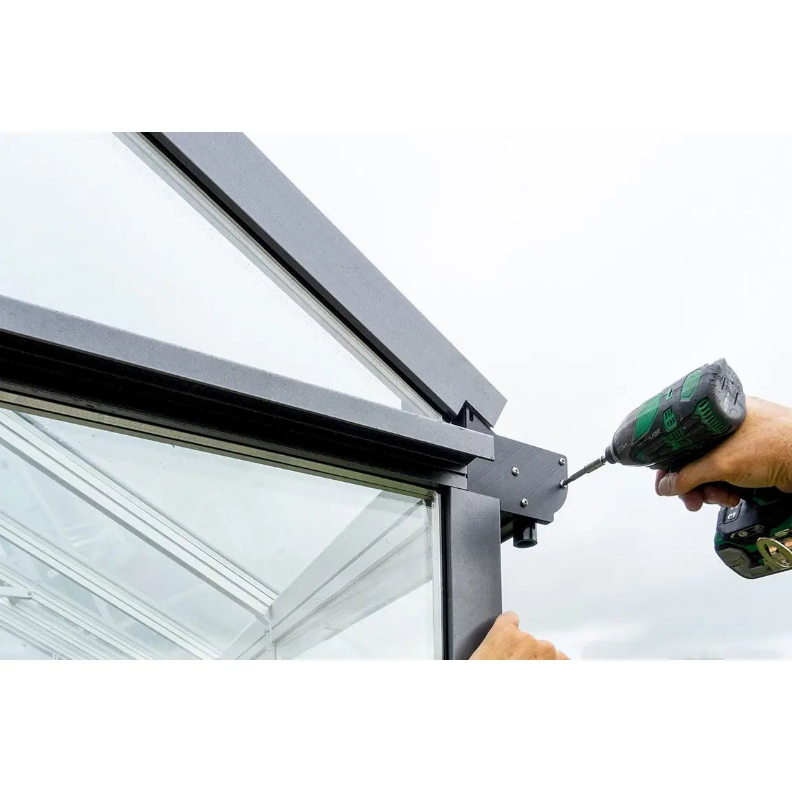 Hoklartherm | 11.5 ft wide 10.5 ft tall Livingten Double-Pane Insulated Glass Greenhouse Kit With 22mm ISO Safety Glass Glazing, three sizes
