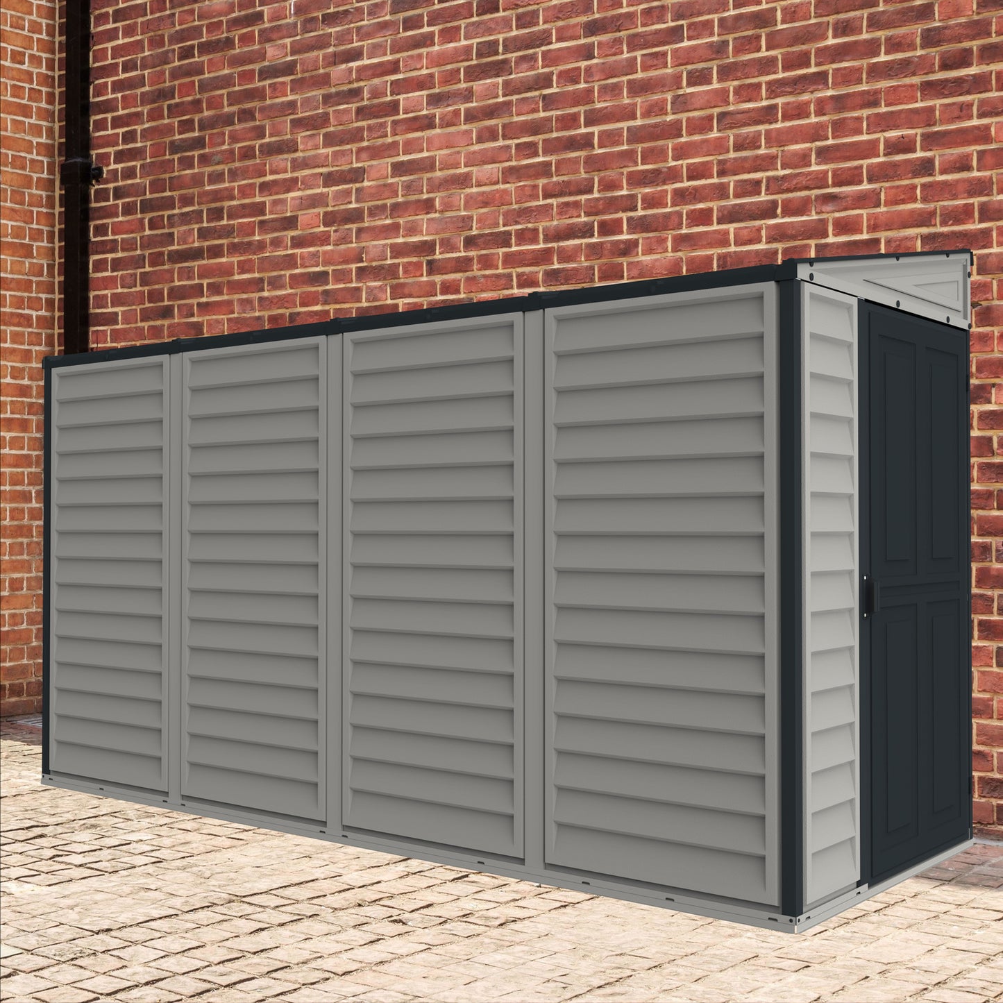 DuraMax | 4 ft Wide SideMate Vinyl Plastic Storage Shed with Foundation