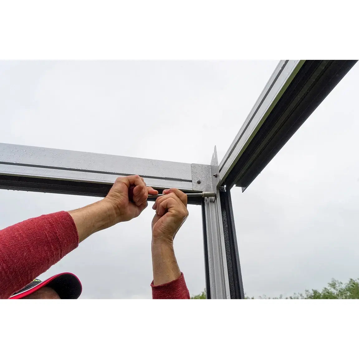 Hoklartherm | 11.5 ft wide 10.5 ft tall Livingten Double-Pane Insulated Glass Greenhouse Kit With 22mm ISO Safety Glass Glazing, three sizes