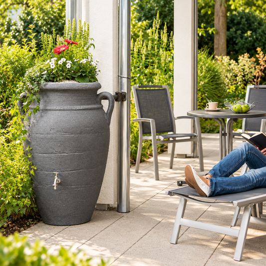 Graf | Roman Amphora Rain Barrel with Planter