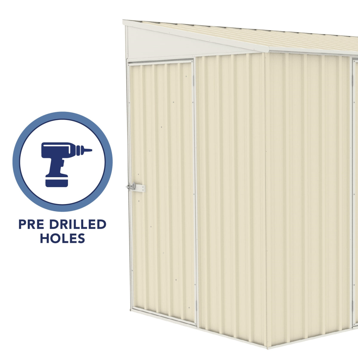 Absco | 10x5 ft Lean To Metal Bike Shed