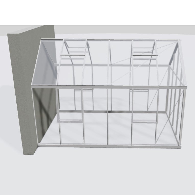 Janssens | 10x15 ft EOS Wall-Mounted Glass Greenhouse/Sunroom Kit With 4mm Tempered Glass