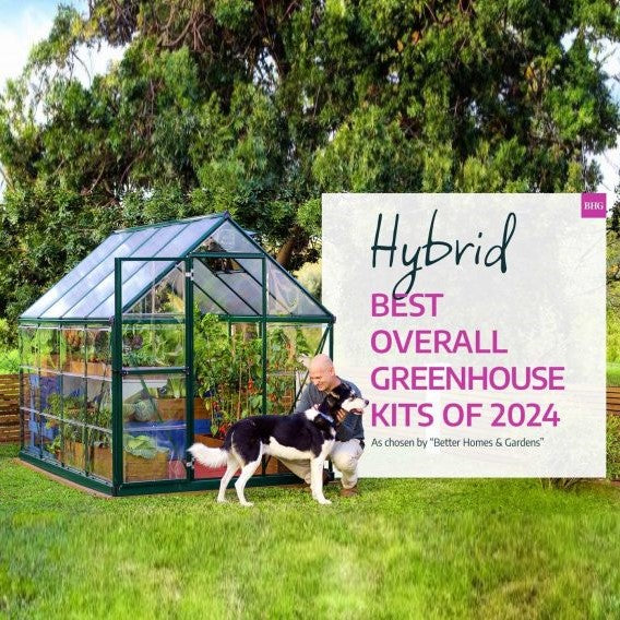 Palram - Canopia | Hybrid 6x8 ft - Black Frame With Polycarbonate Hybrid Panels