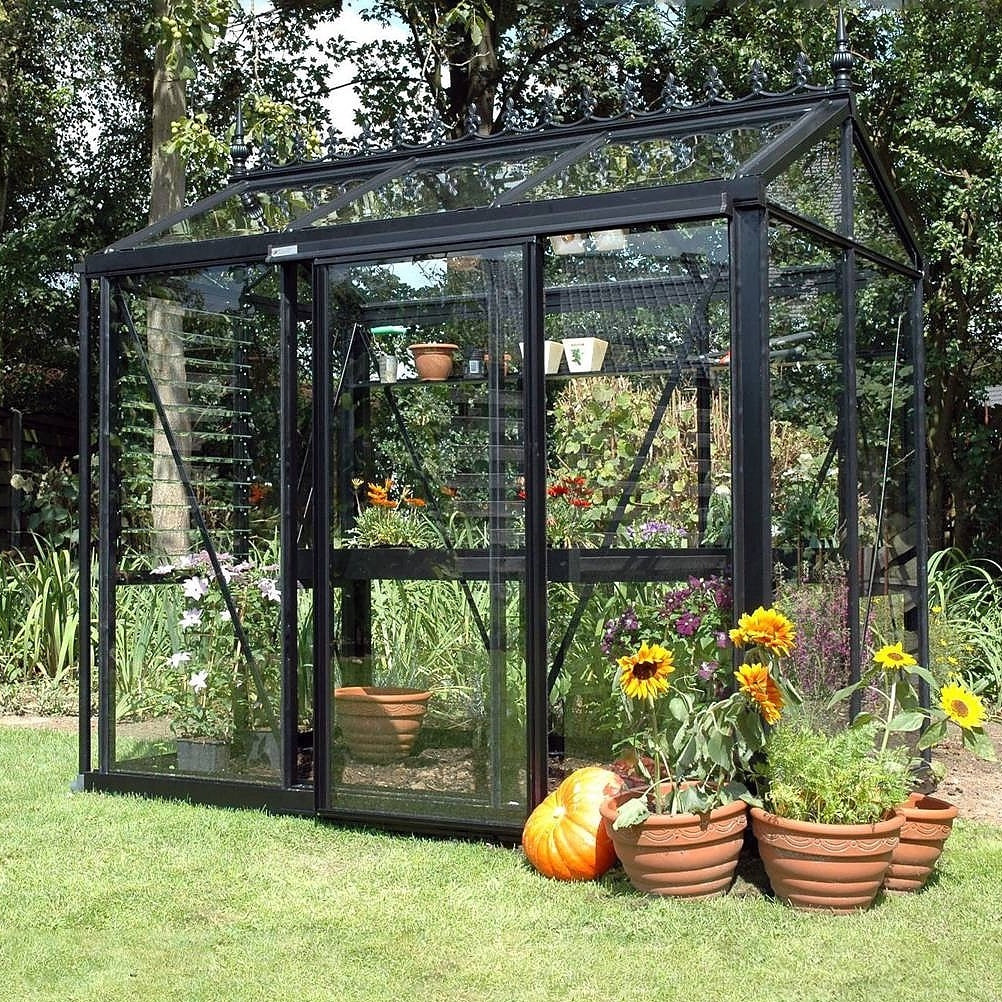 Janssens | 5x8 ft Helios Urban Victorian Glass Greenhouse Kit With 4mm Tempered Glass Glazing