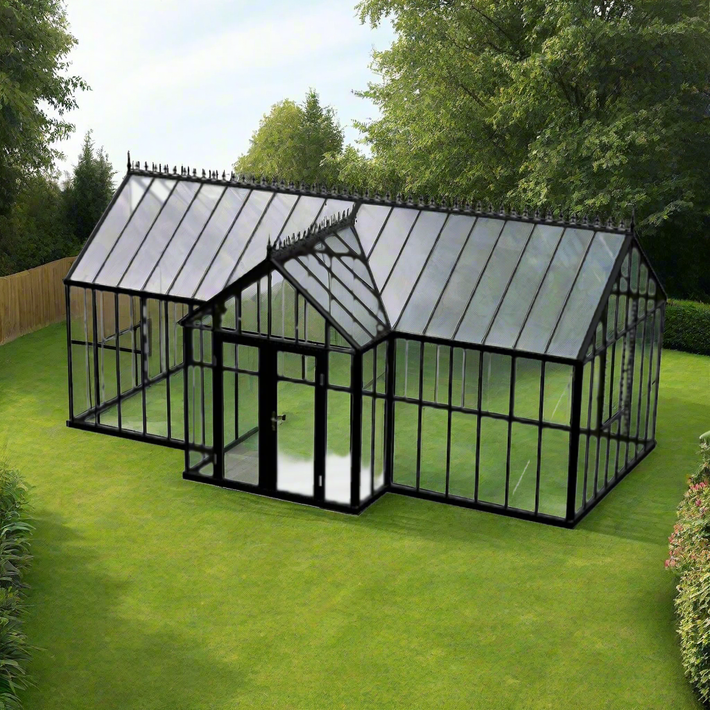 Janssens | EOS Royal T Victorian Glass Greenhouse Kit With 4mm Narrow Tempered Glass Glazing