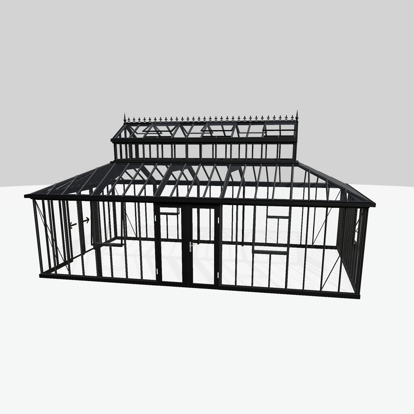 Janssens | Cathedral Victorian Glass Greenhouse Kit with 4mm Tempered Glass Glazing (Custom LUR811/LQW971)
