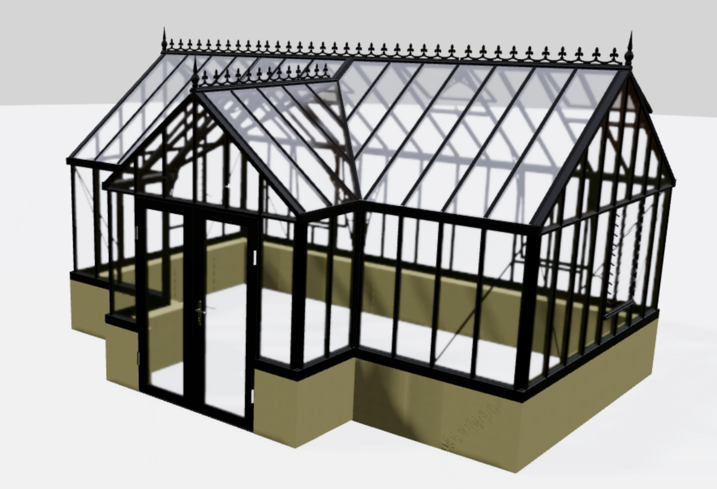 Janssens | EOS Royal T Victorian Glass Greenhouse Kit With 4mm Narrow Tempered Glass Glazing