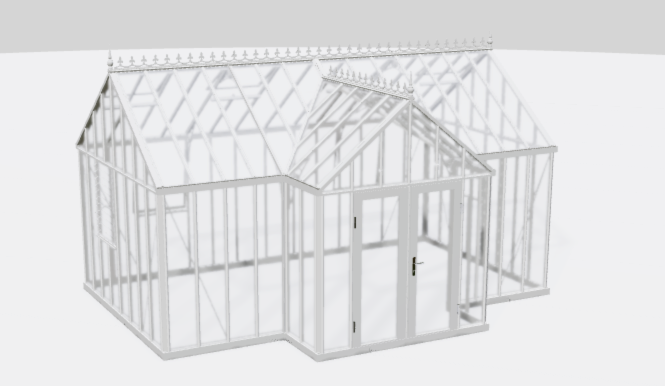 Janssens | EOS Royal T Victorian Glass Greenhouse Kit With 4mm Narrow Tempered Glass Glazing