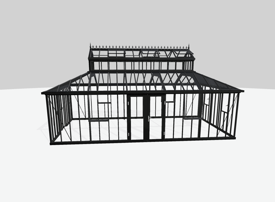 Janssens | Cathedral Victorian Glass Greenhouse Kit with 4mm Tempered Glass Glazing (Custom LUR811/LQW971)