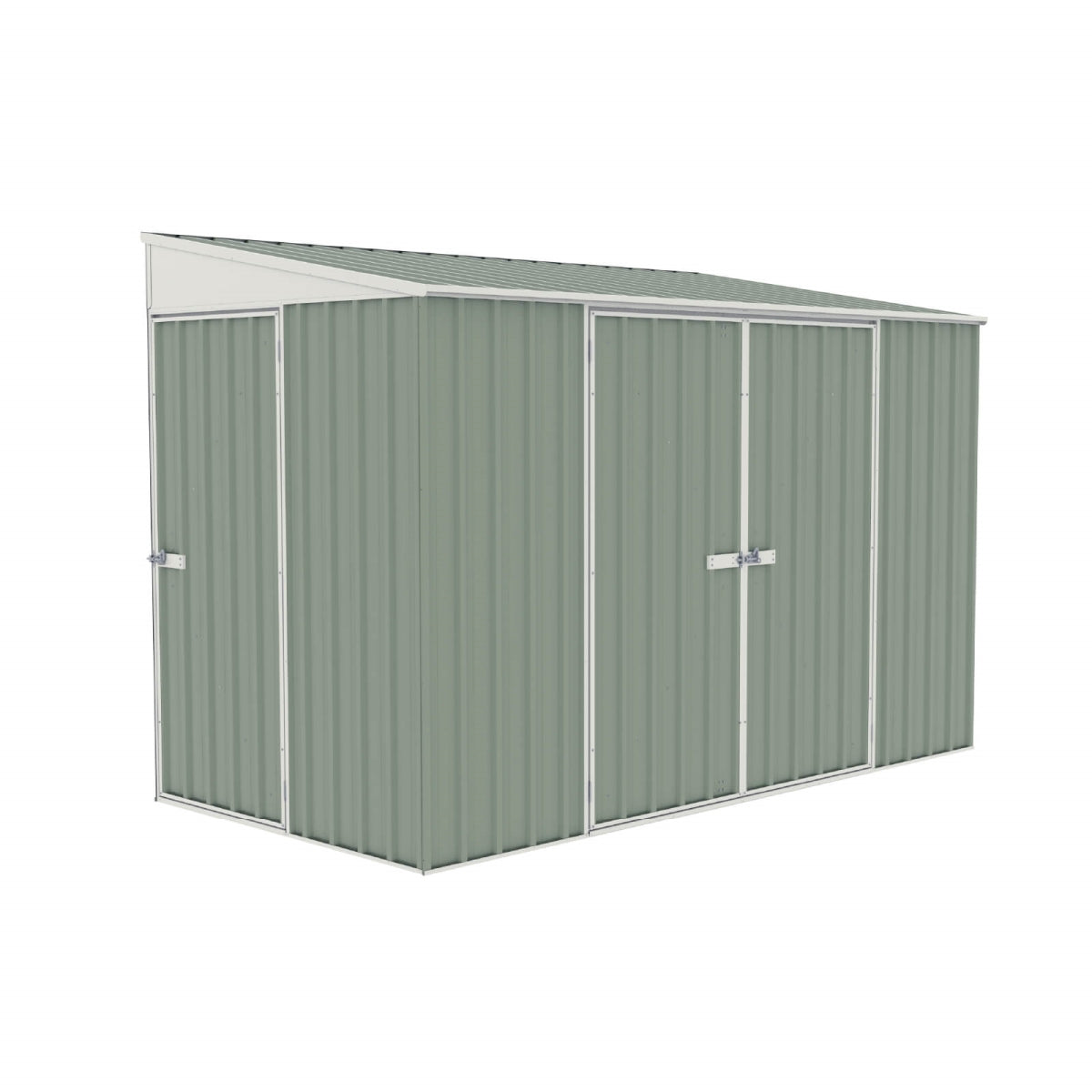 Absco | 10x5 ft Lean To Metal Bike Shed