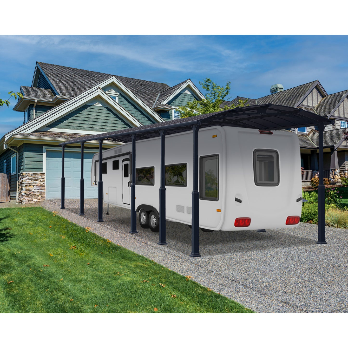 Palram - Canopia | Arcadia Alpine RV Carport 12x42x11.5 ft