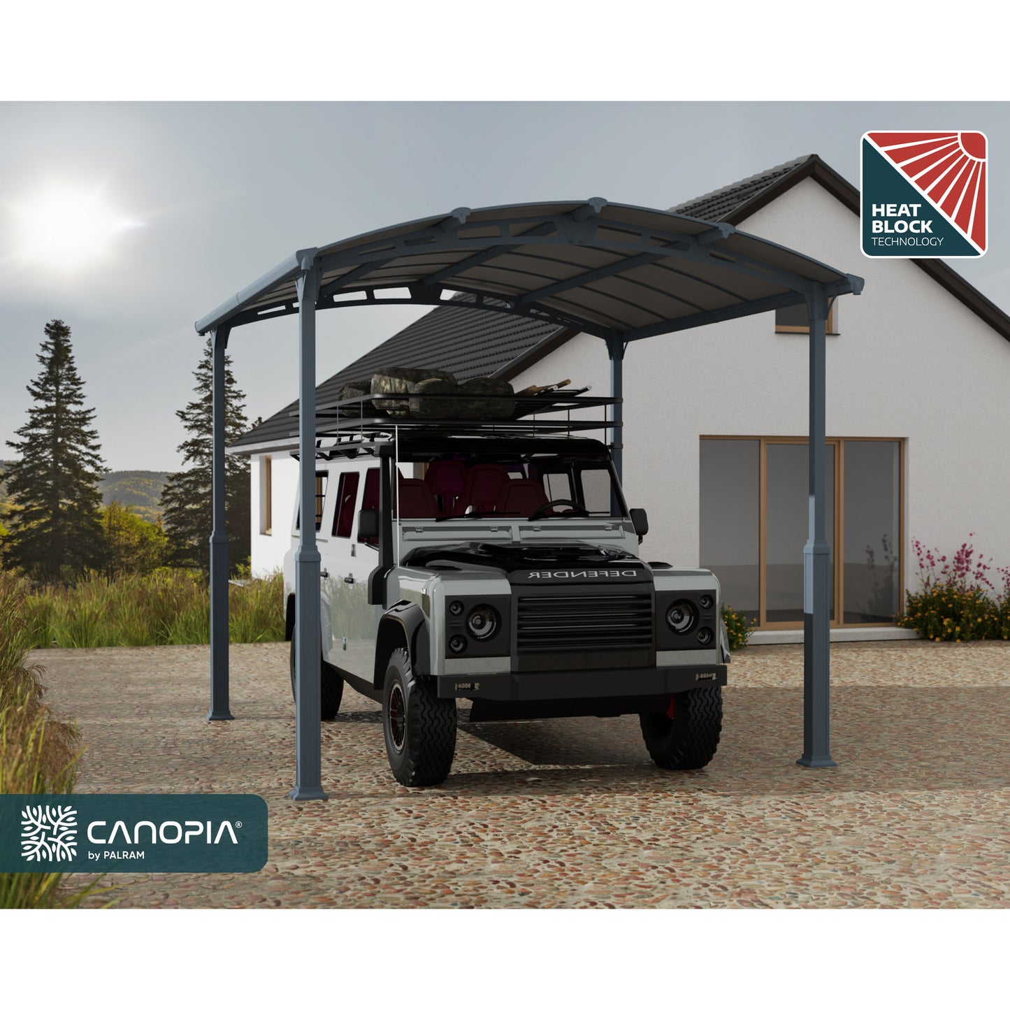 Palram - Canopia | Arcadia Alpine RV Carport 12x14x11.5 ft