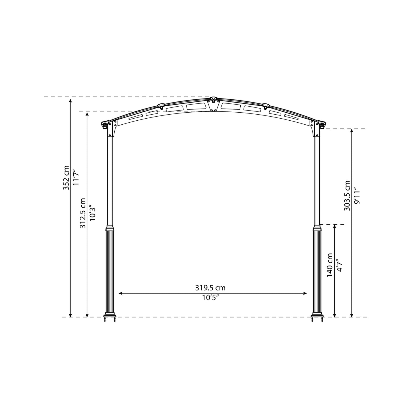 Palram - Canopia | Arcadia Alpine RV Carport 12x21x11.5 ft
