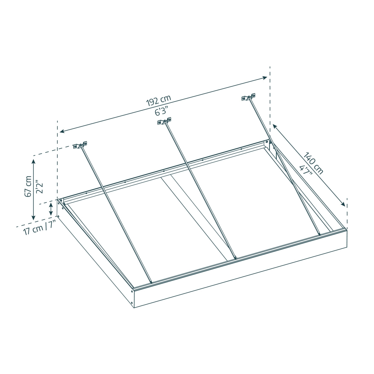 Palram - Canopia | Sophia XL Patio/Entryway/Window Awning
