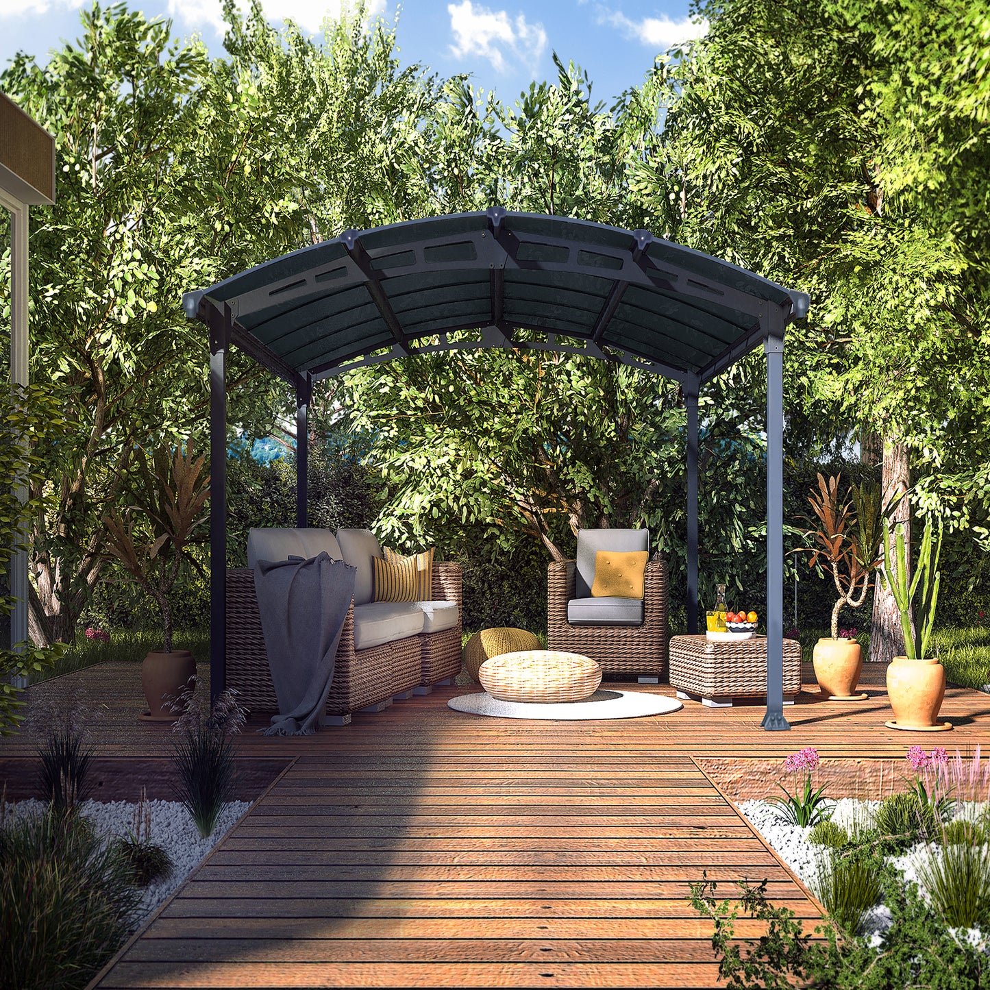 Palram - Canopia | Tucson 4300 12x14 Ft Gazebo - Gray