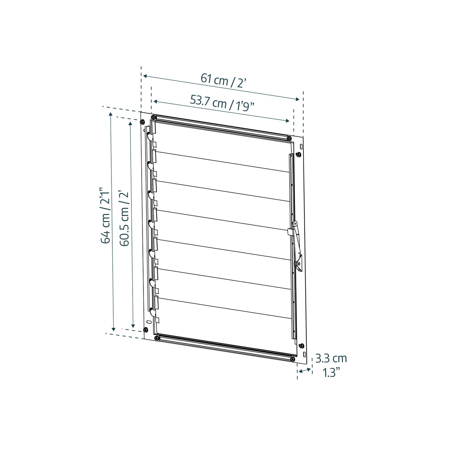 Palram - Canopia | Side Louver Greenhouse Window for Most Canopia Greenhouses