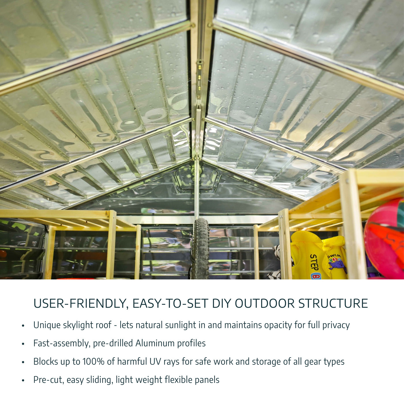 Palram - Canopia | SkyLight Polycarbonate Storage Shed - 6' Wide