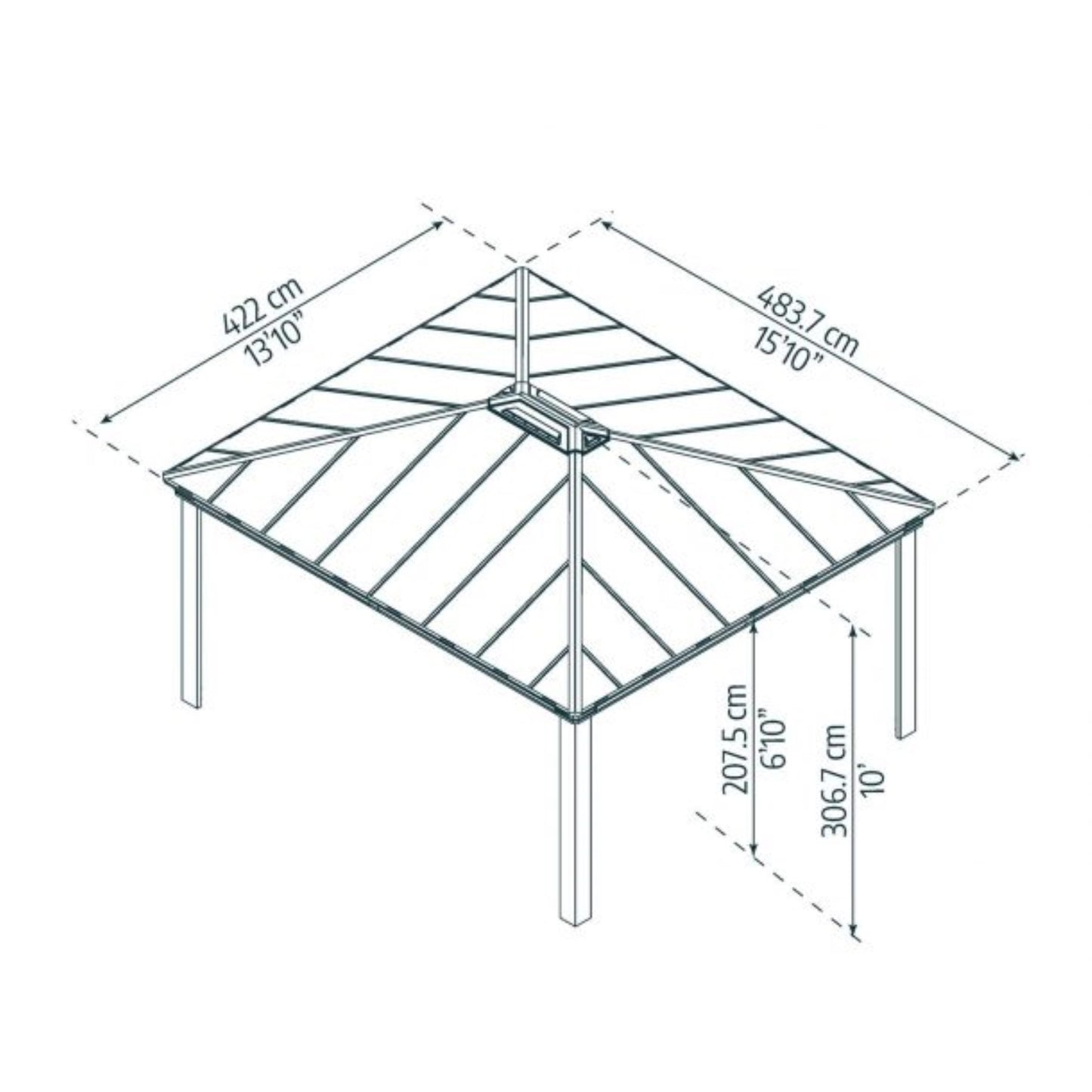 Palram - Canopia | Colorado Carport Kit - Grey Structure