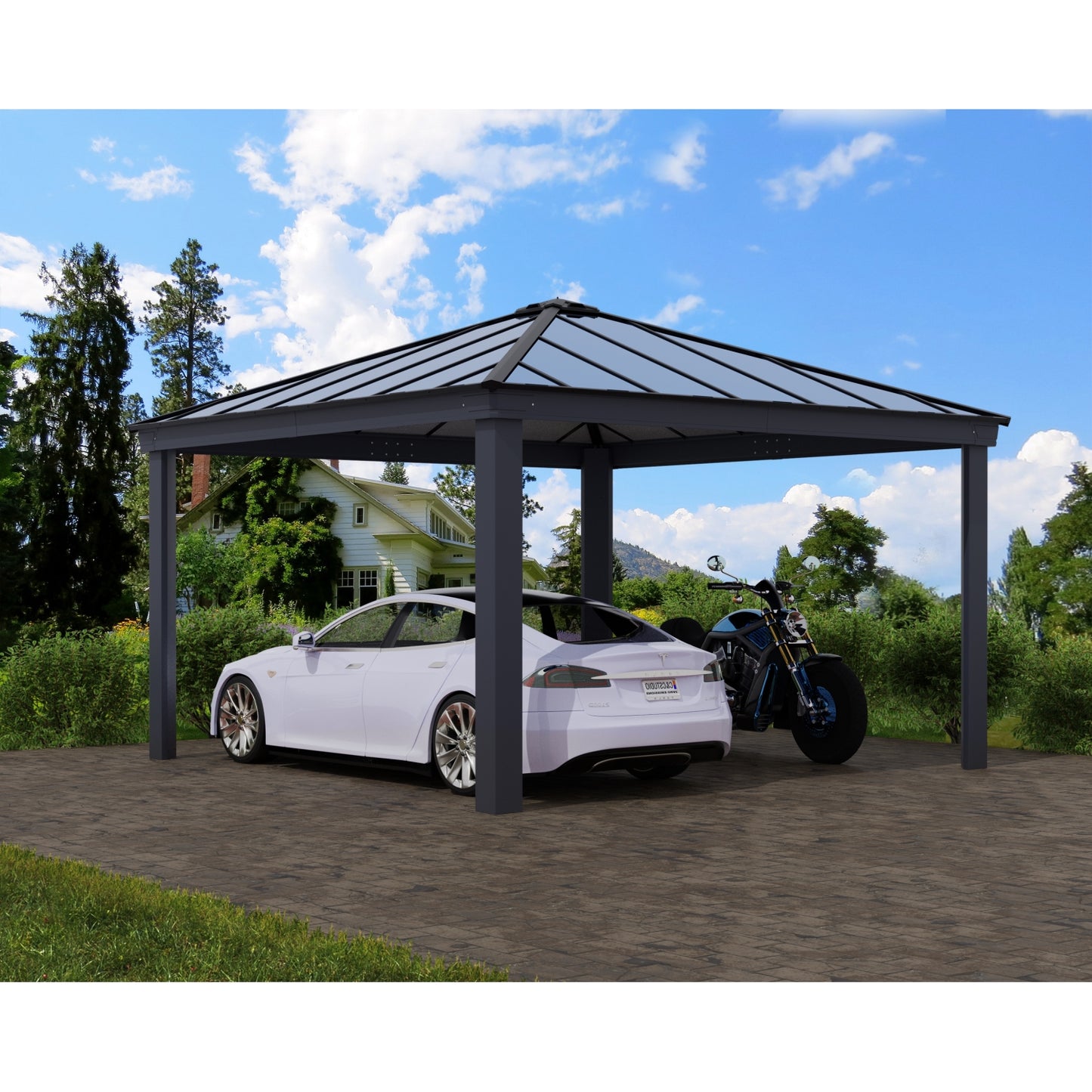 Palram - Canopia | Colorado Carport Kit - Grey Structure