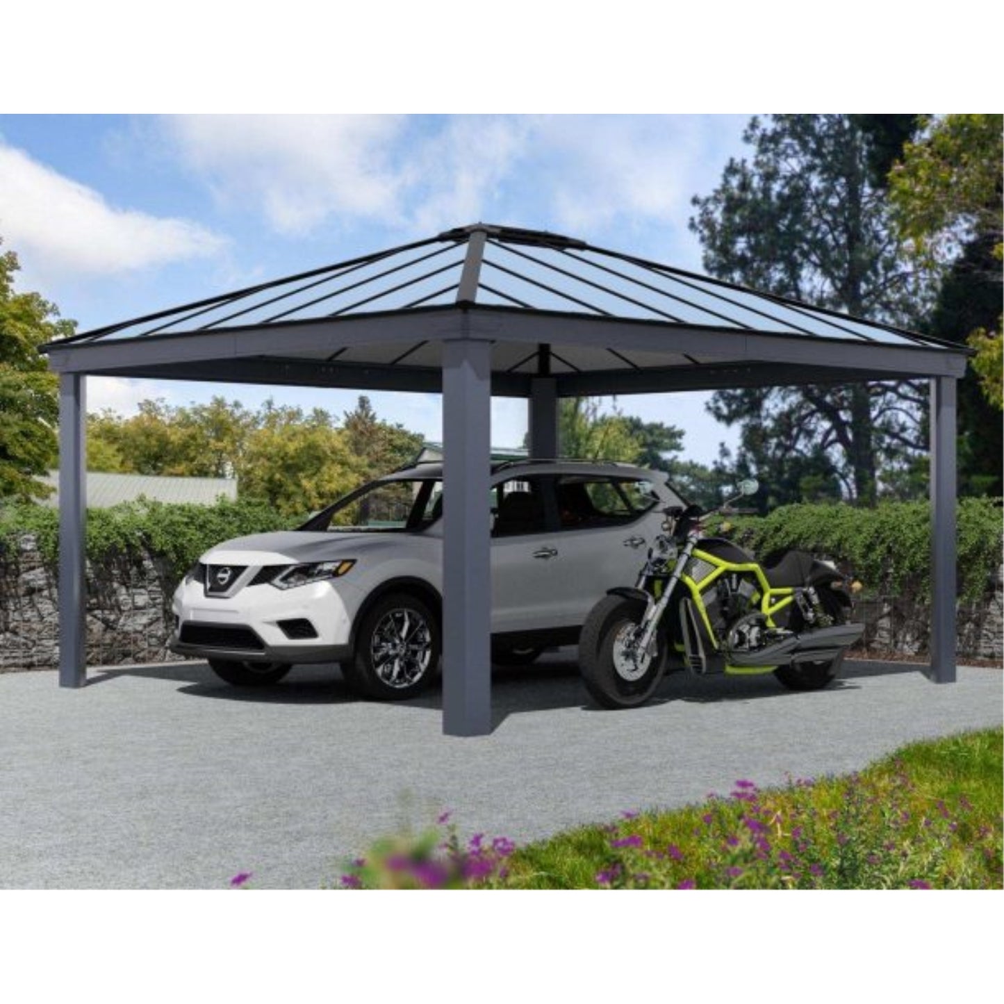 Palram - Canopia | Colorado Carport Kit - Grey Structure