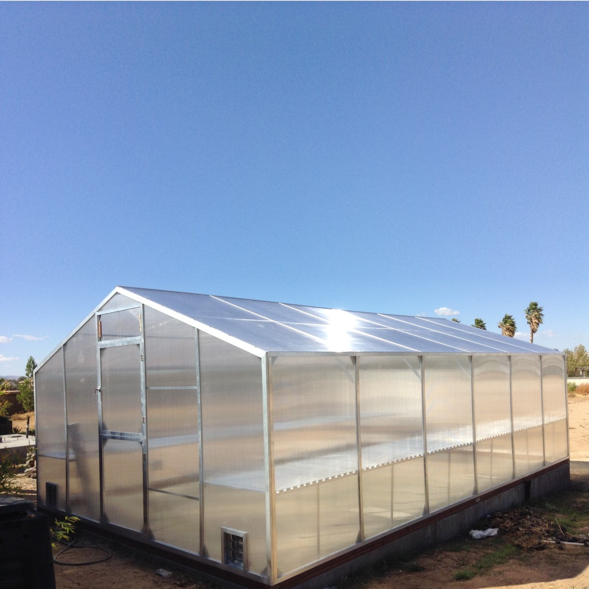 Santa Barbara | Montecito Aluminum Greenhouse With 8mm Twin Wall Polycarbonate Glazing