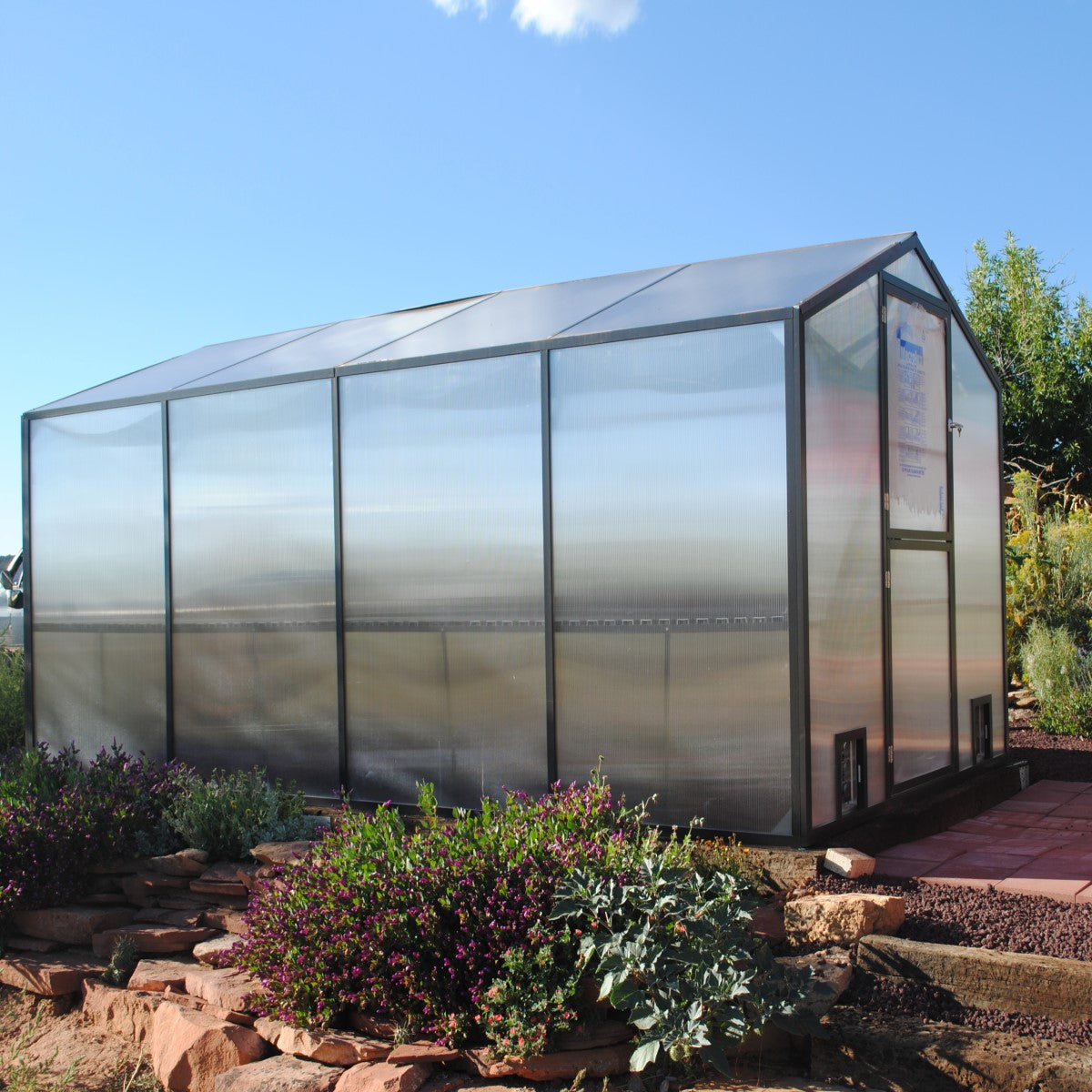 Santa Barbara | Montecito Aluminum Greenhouse With 8mm Twin Wall Polycarbonate Glazing
