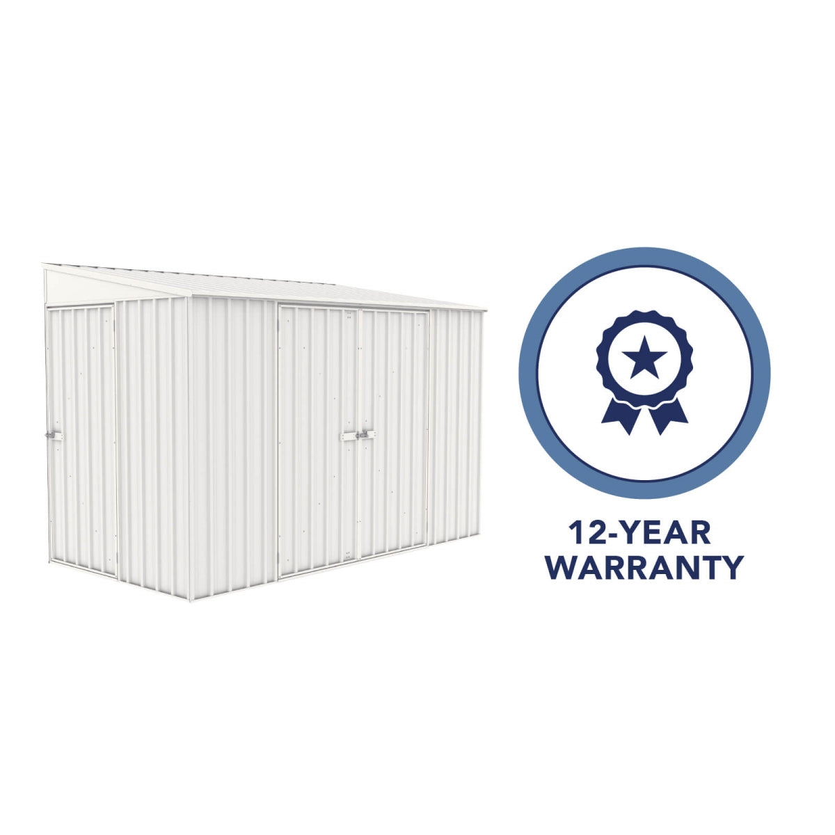 Absco | 10x5 ft Lean To Metal Bike Shed