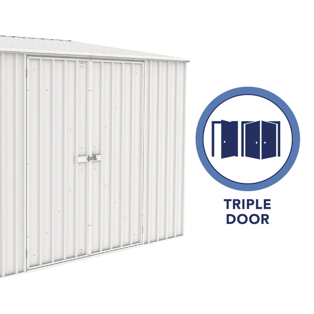 Absco | 10x5 ft Lean To Metal Bike Shed