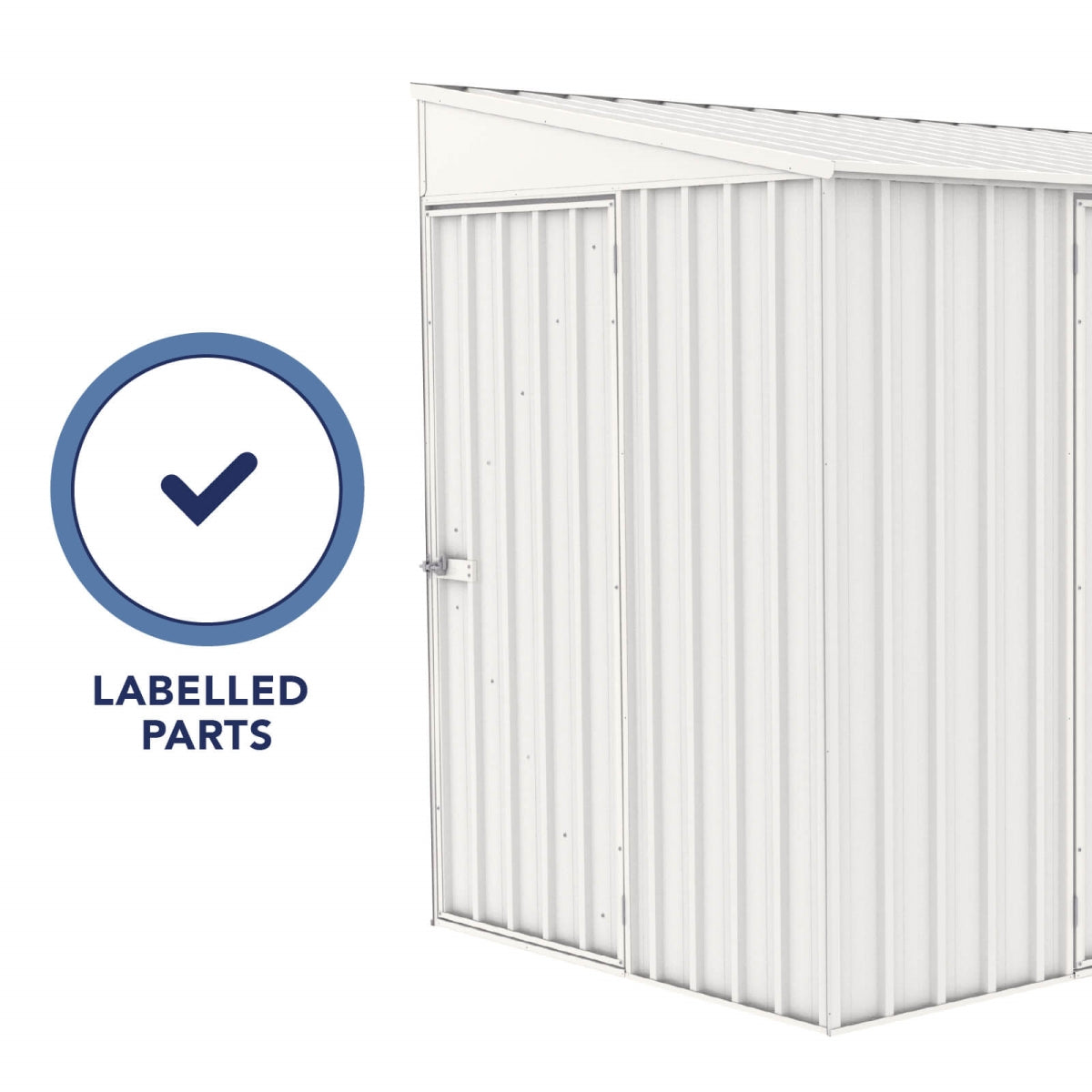 Absco | 10x5 ft Lean To Metal Bike Shed