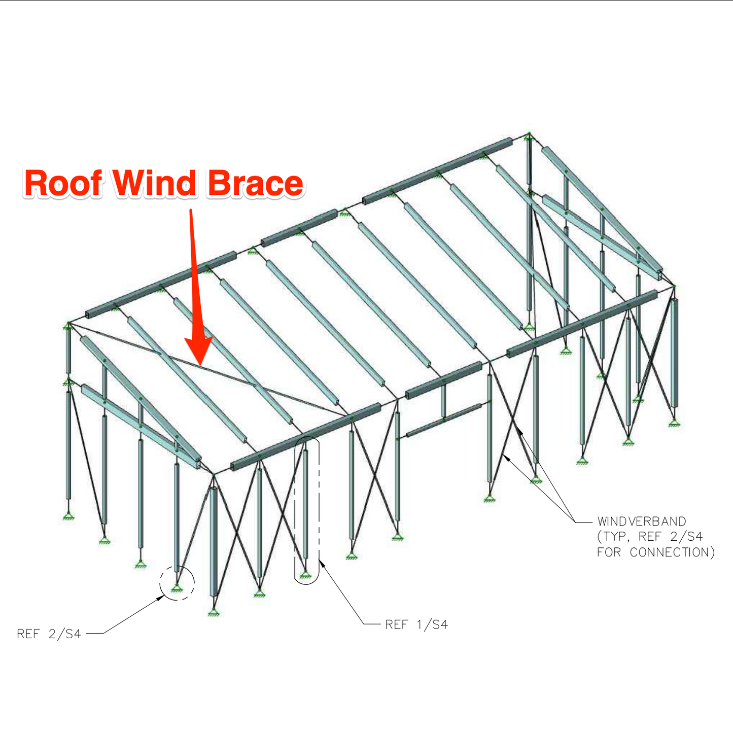 Janssens | Roof Wind Brace - MyGreenhouseStore.com