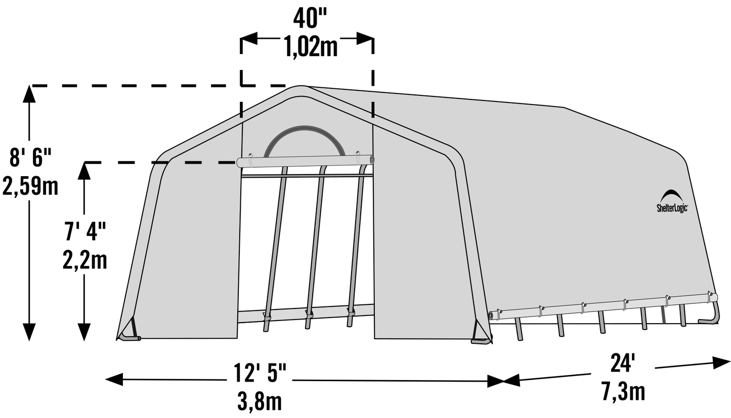 ShelterLogic | GrowIT Heavy Duty Translucent Grow Tent 12 ft. Wide