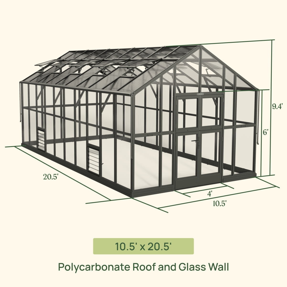 Vego | Victorian Greenhouse Kit 10ft 6in Wide