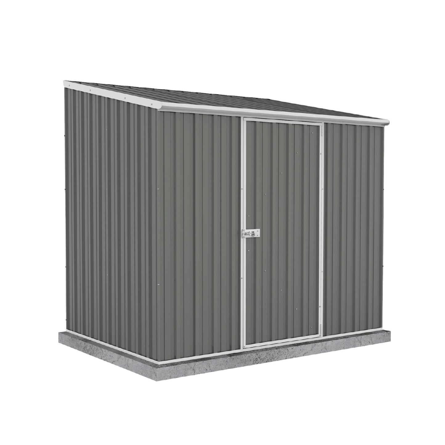 Absco | 7.5x5x7 ft Single Door Space Saver Metal Garden Shed - Woodland Gray