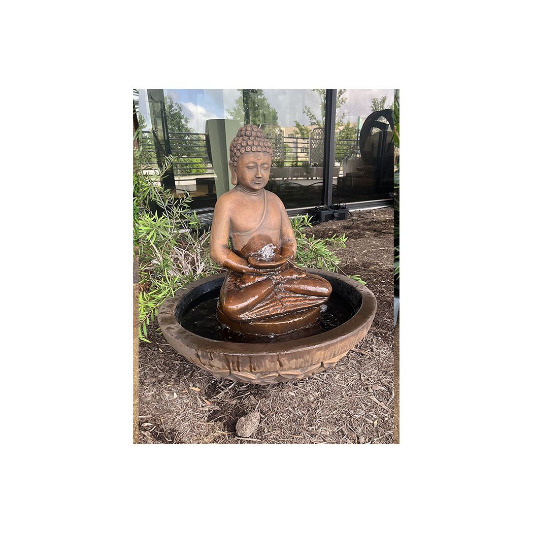 Exaco | Buddha Bowl Fountain – Peaceful Outdoor Water Feature for Gardens and Patios - MyGreenhouseStore.com