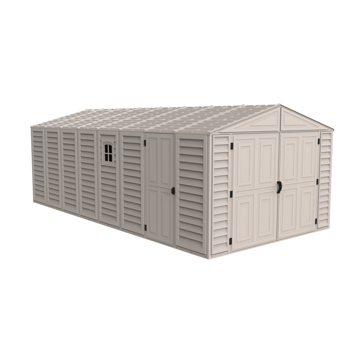 DuraMax | Woodbridge 10 ft 6 in Wide Vinyl Plastic Standalone Garage or Storage Building With Foundation Kit