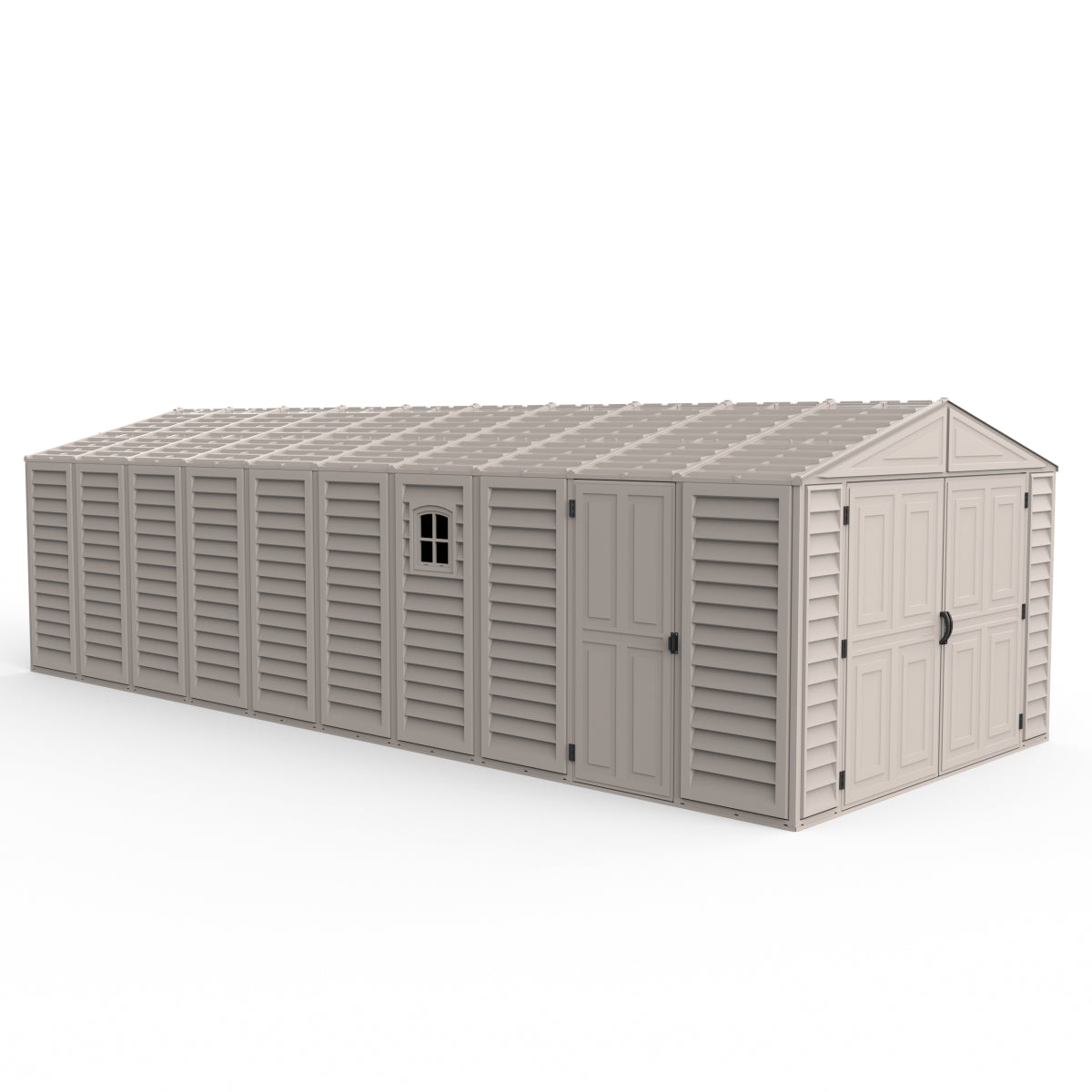 DuraMax | Woodbridge 10 ft 6 in Wide Vinyl Plastic Standalone Garage or Storage Building With Foundation Kit