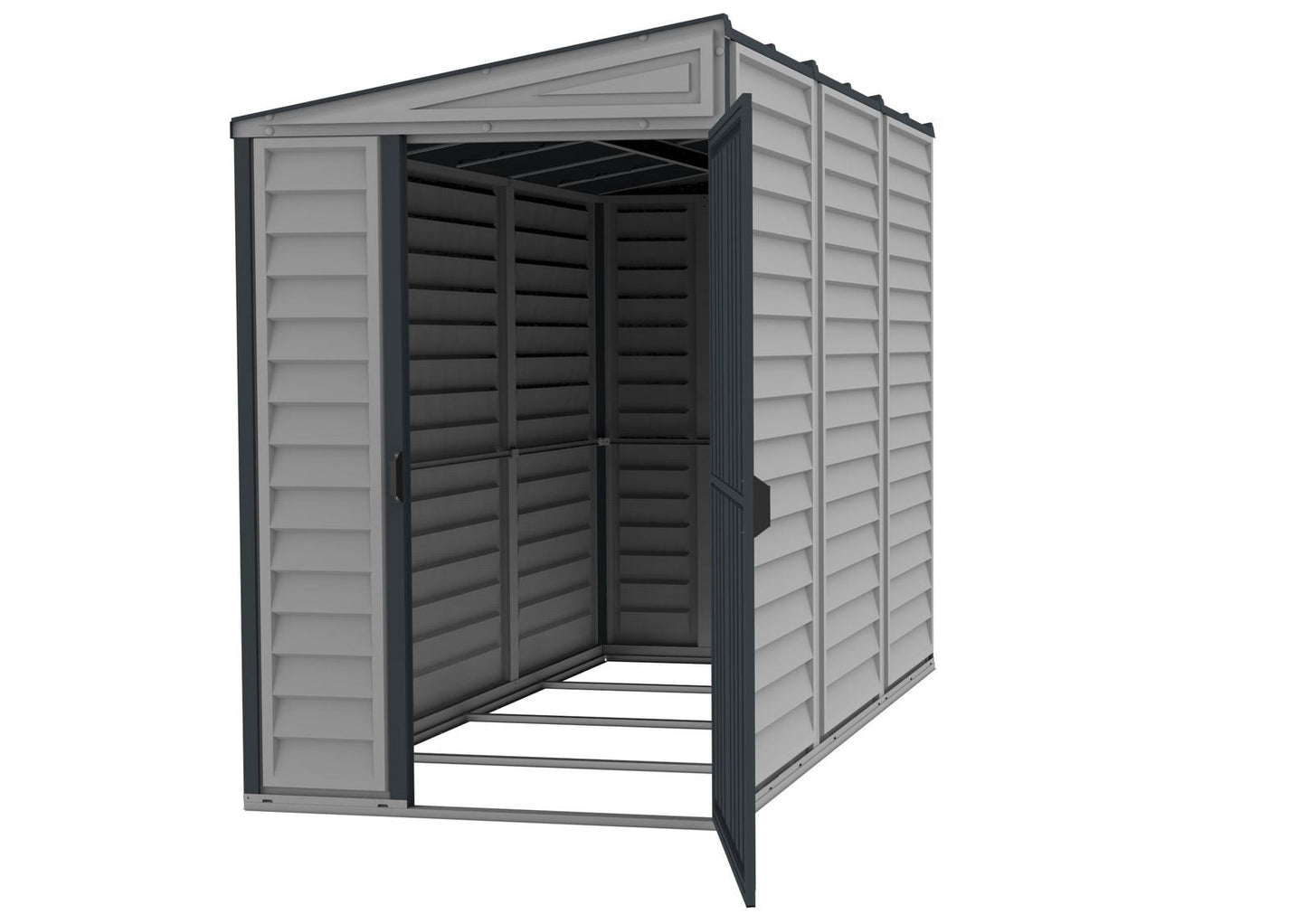DuraMax | 4 ft Wide SideMate Vinyl Plastic Storage Shed with Foundation