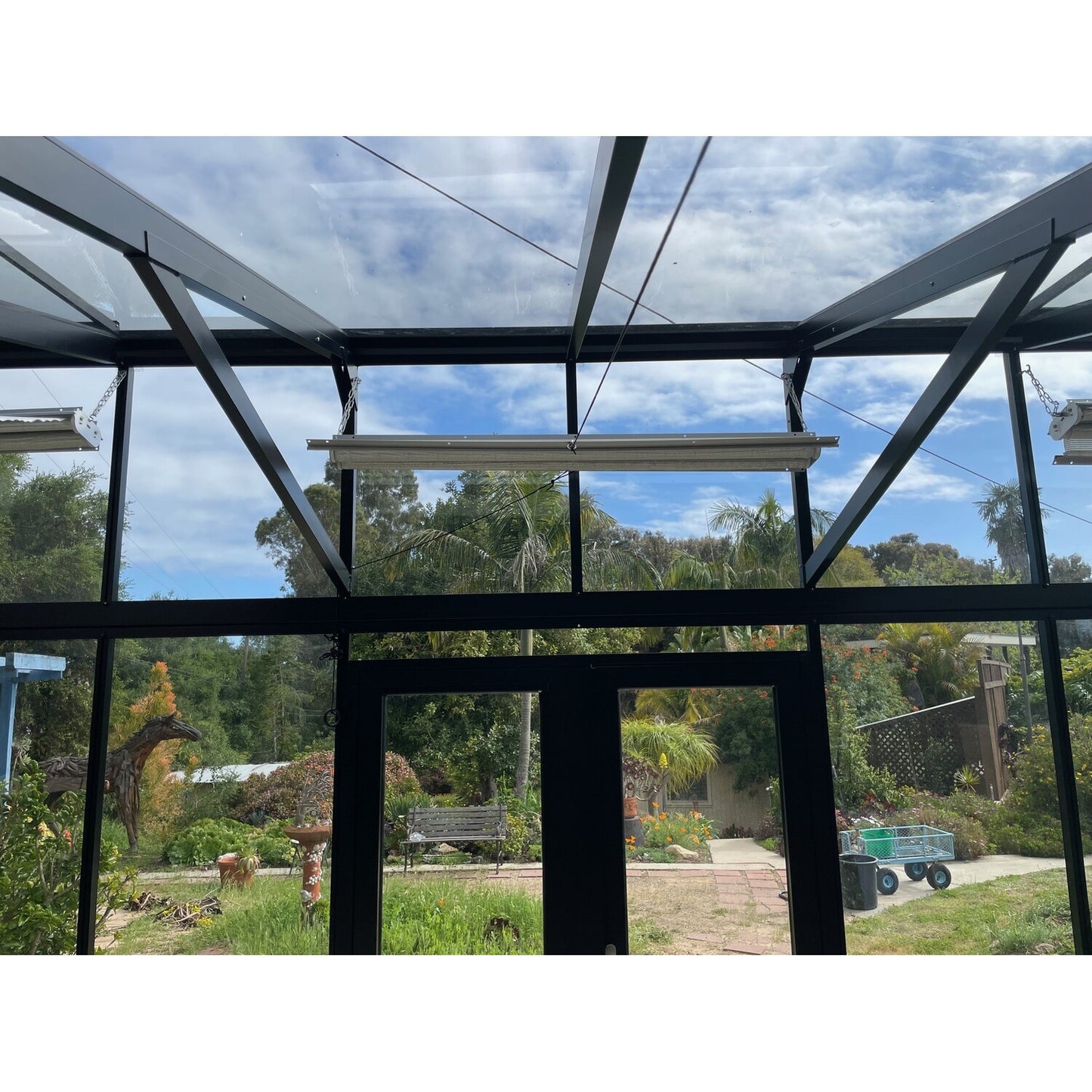 Hoklartherm | Retractable Roller Shade Cloth Curtains for Janssens Modern Greenhouses 10ft long, White Aluminized