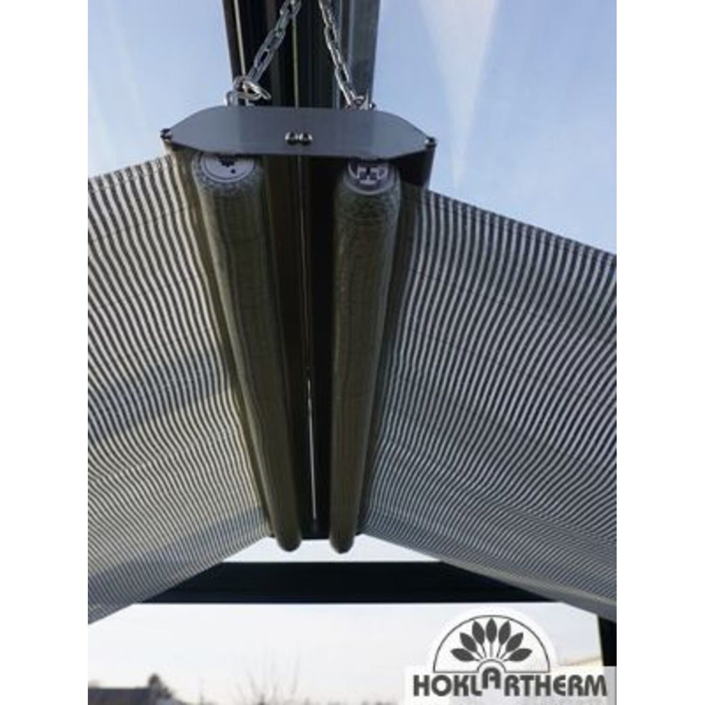 Hoklartherm | Retractable Roller Shade Cloth Curtains for Greenhouses 8ft long in 6 widths, White Aluminized