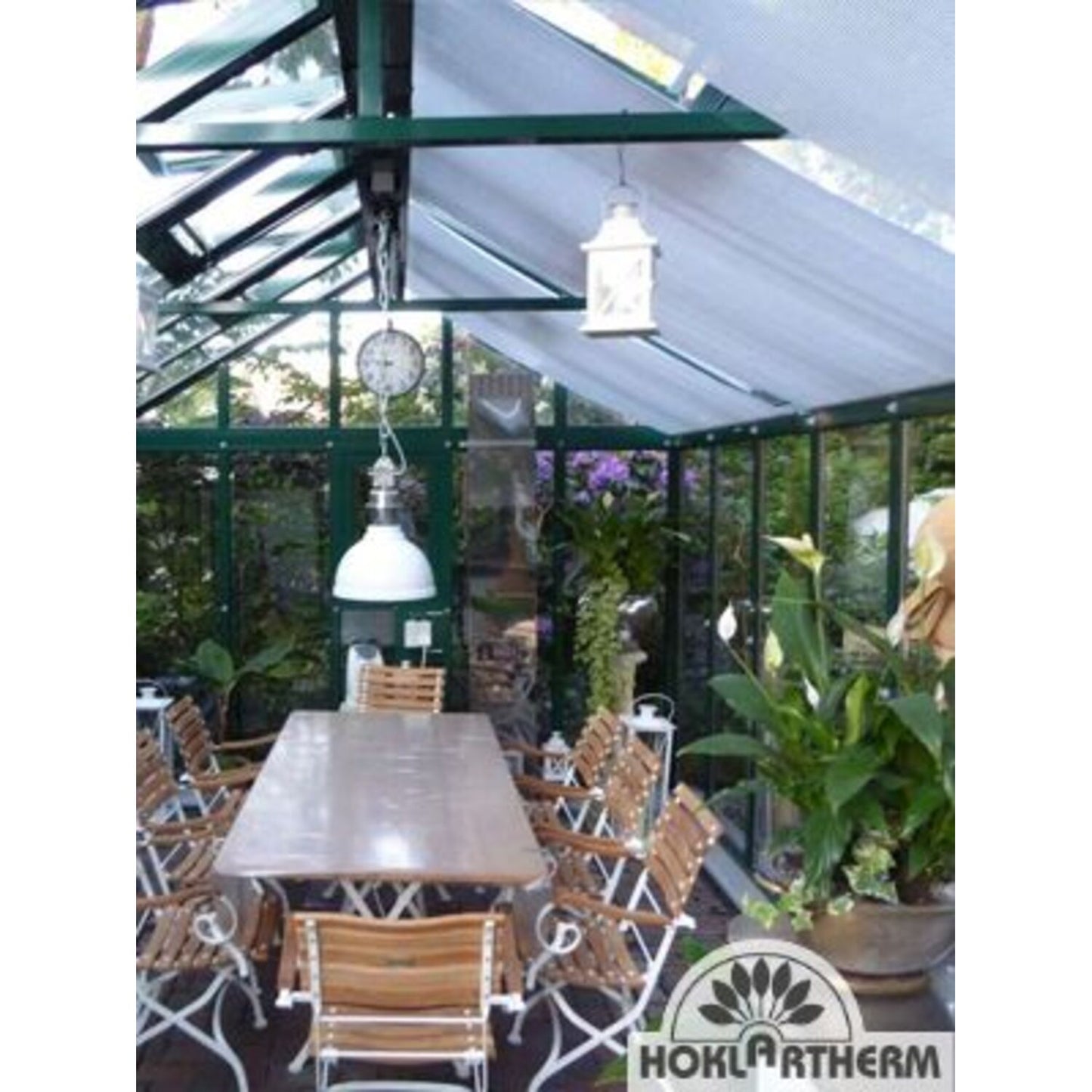 Hoklartherm | Retractable Roller Shade Cloth Curtains for Greenhouses 8ft long in 6 widths, White Aluminized