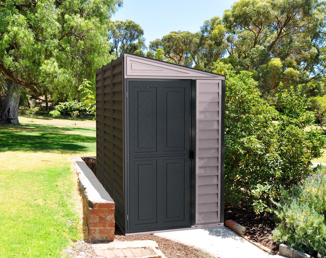 DuraMax | 4 ft Wide SideMate Vinyl Plastic Storage Shed with Foundation