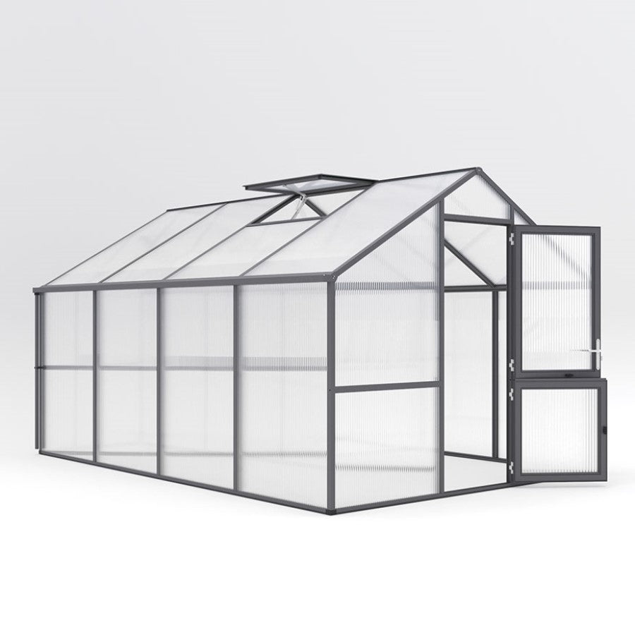KGT | Nelke PRO 4 10x14 ft Greenhouse With 16mm Triple-Wall Polycarbonate Glazing