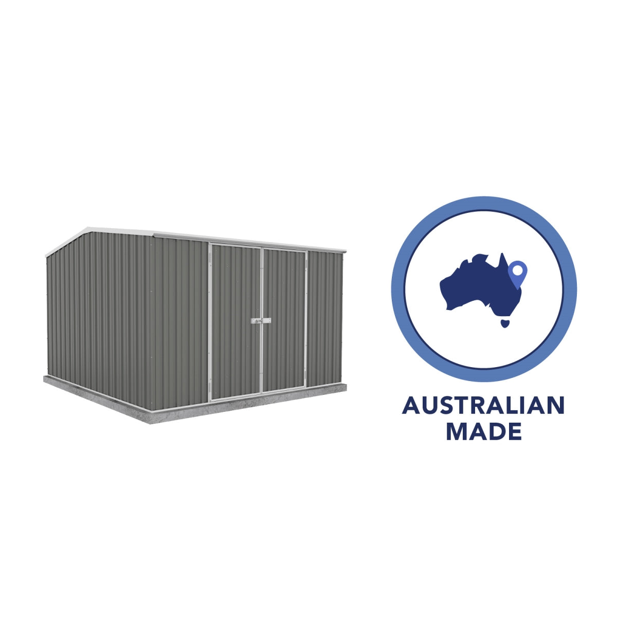 Absco | 10x10x7 ft Premier Metal Storage Shed