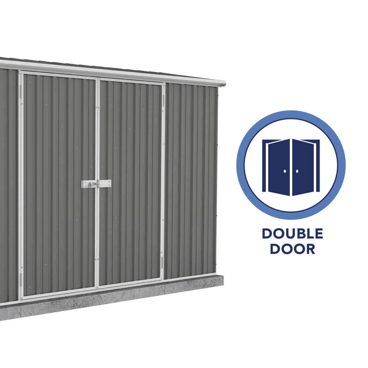 Absco | 10x10x7 ft Premier Metal Storage Shed