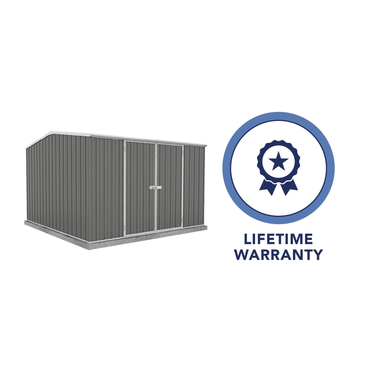 Absco | 10x10x7 ft Premier Metal Storage Shed