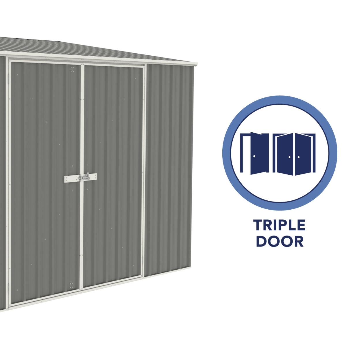 Absco | 10x5 ft Lean To Metal Bike Shed
