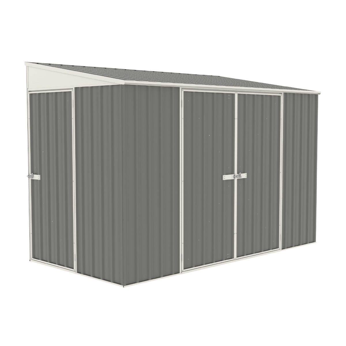 Absco | 10x5 ft Lean To Metal Bike Shed