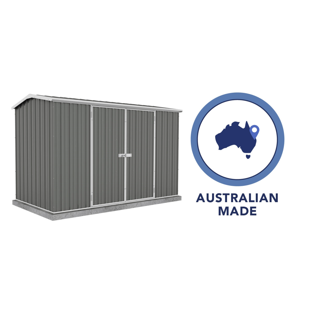 Absco | 10x5x6.5 ft Premier Metal Storage Shed